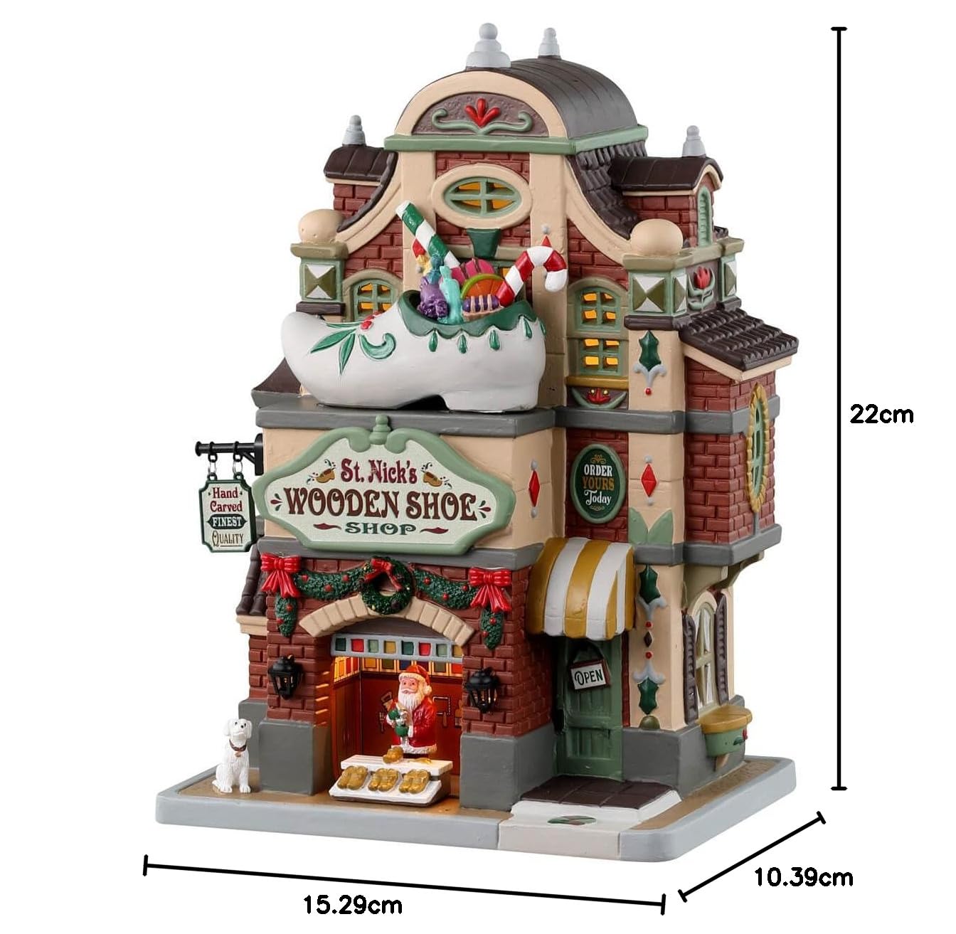 Lemax 35069 Caddington Village Lighted Building: St. Nick's Wooden Shoe Shop