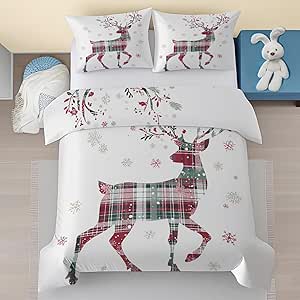 Housse De Couette La Reine Des Neiges 90x190 Générique Cerf Noël Housse de Couette 90x190 Enfant, Motif Renne