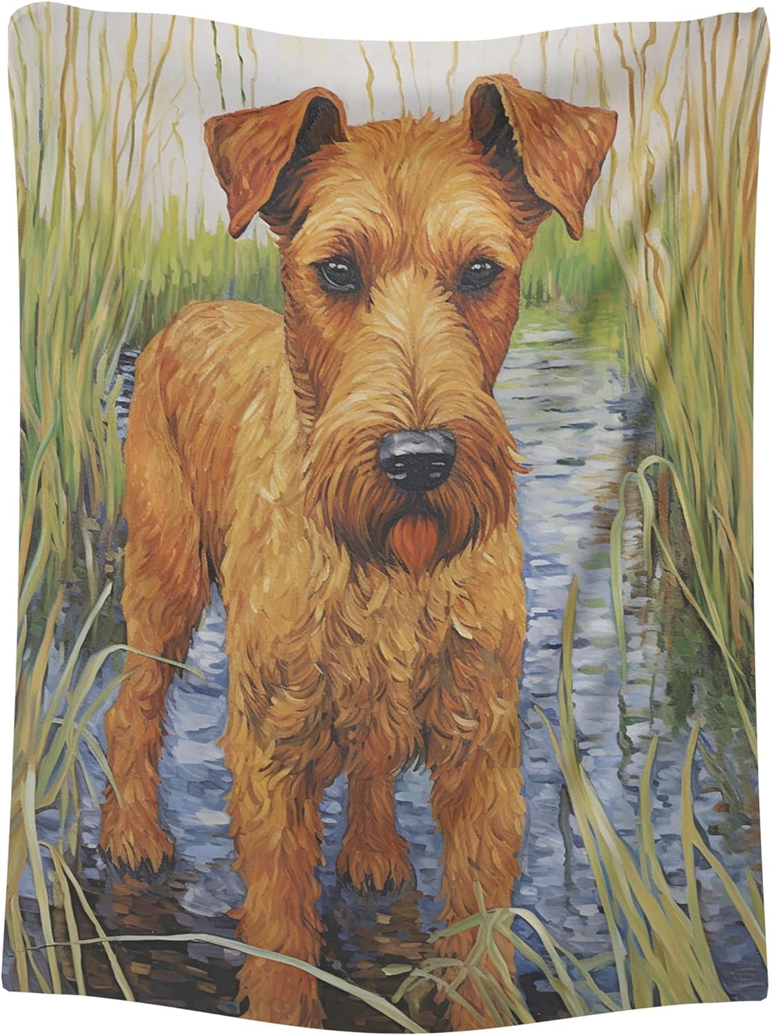 Blanket Irish Terrier Dog Soft Blanket Cosy Throw Blanket Warm Flannel Blanket For Bedroom Settee Couch 125x150cm