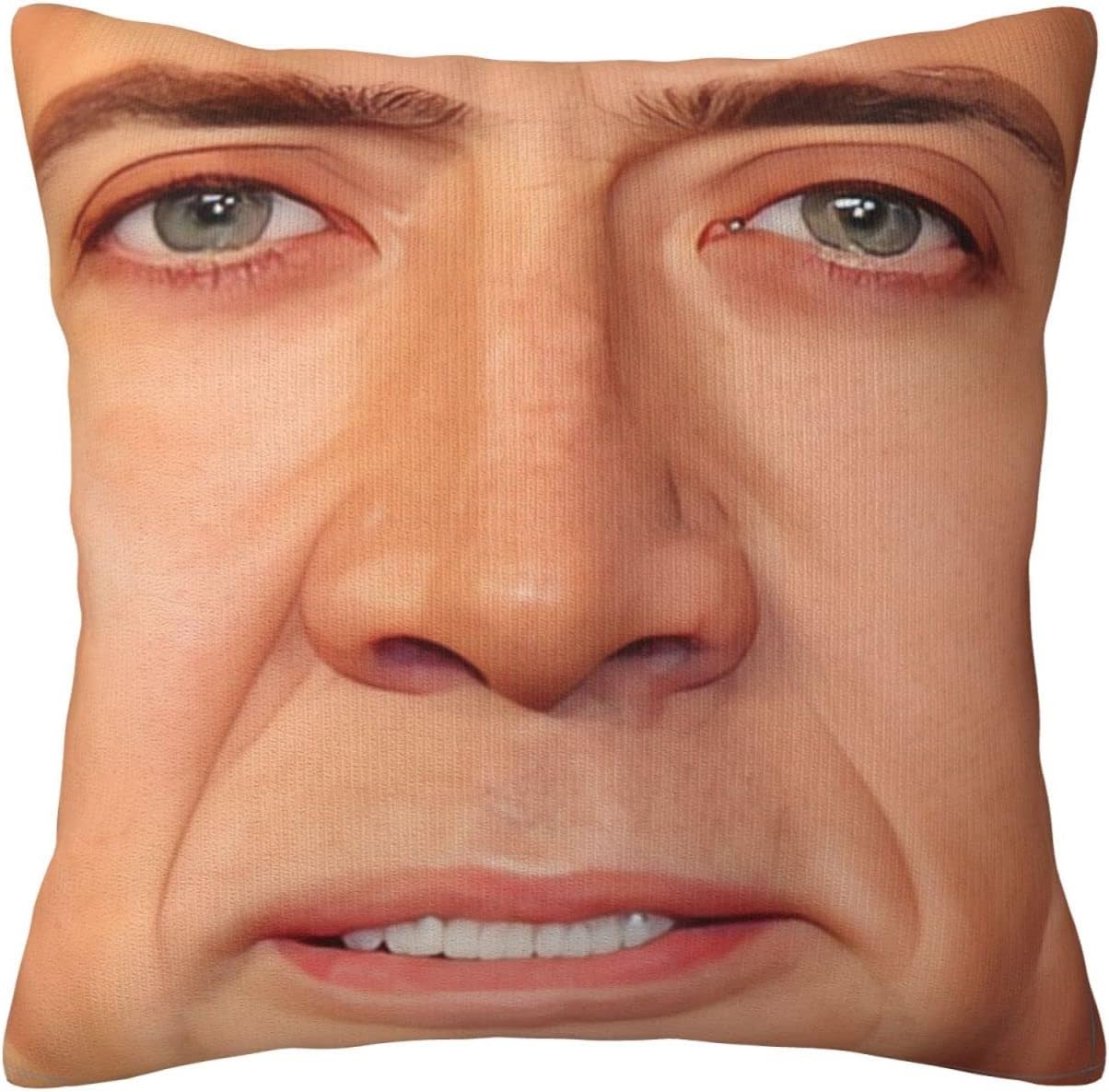 Funny Nicolas Cute Meme Face Throw Pillow Covers Decorative Personalized Meme Throw
