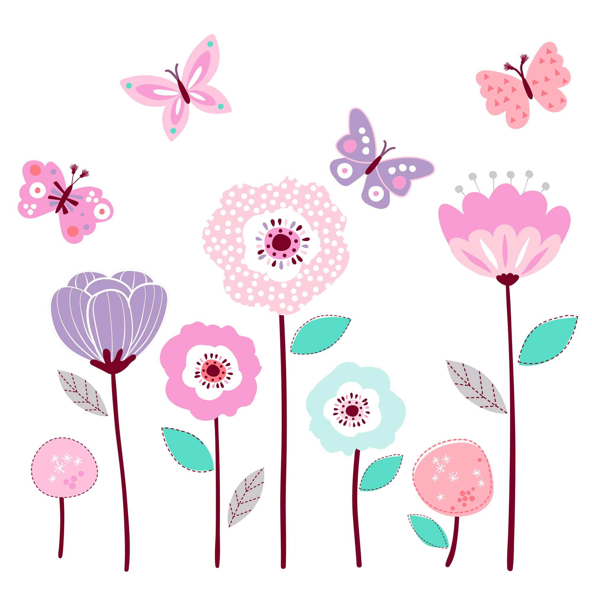Bedtime Originals Stickers muraux, jardin magique, multicolore