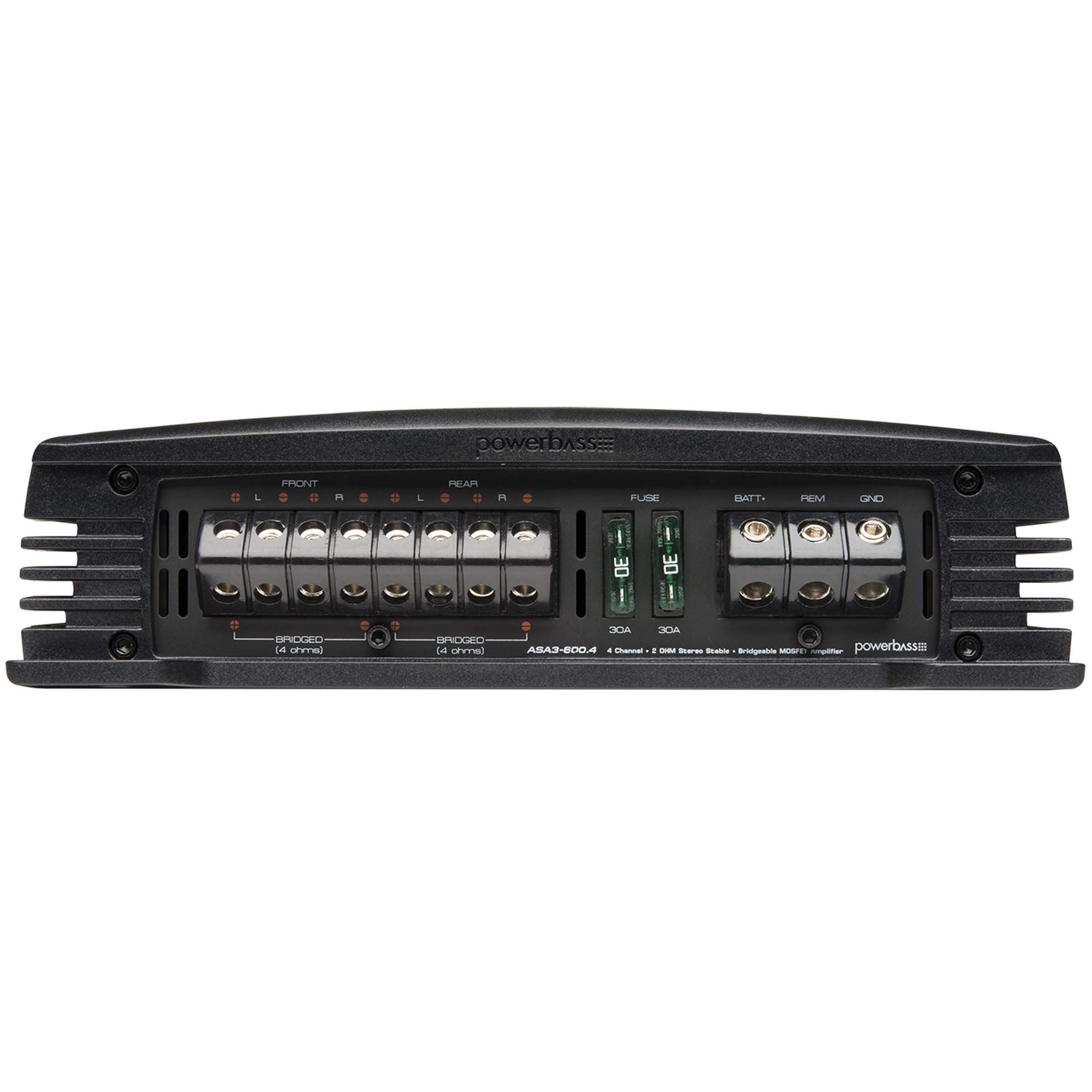 PowerBass PBM-360.4 Mini 4-Channel Amplifier - 45W X 4 @ 4 Ohm, 90W X 4 @ 2 Ohm, Compact Class D Design