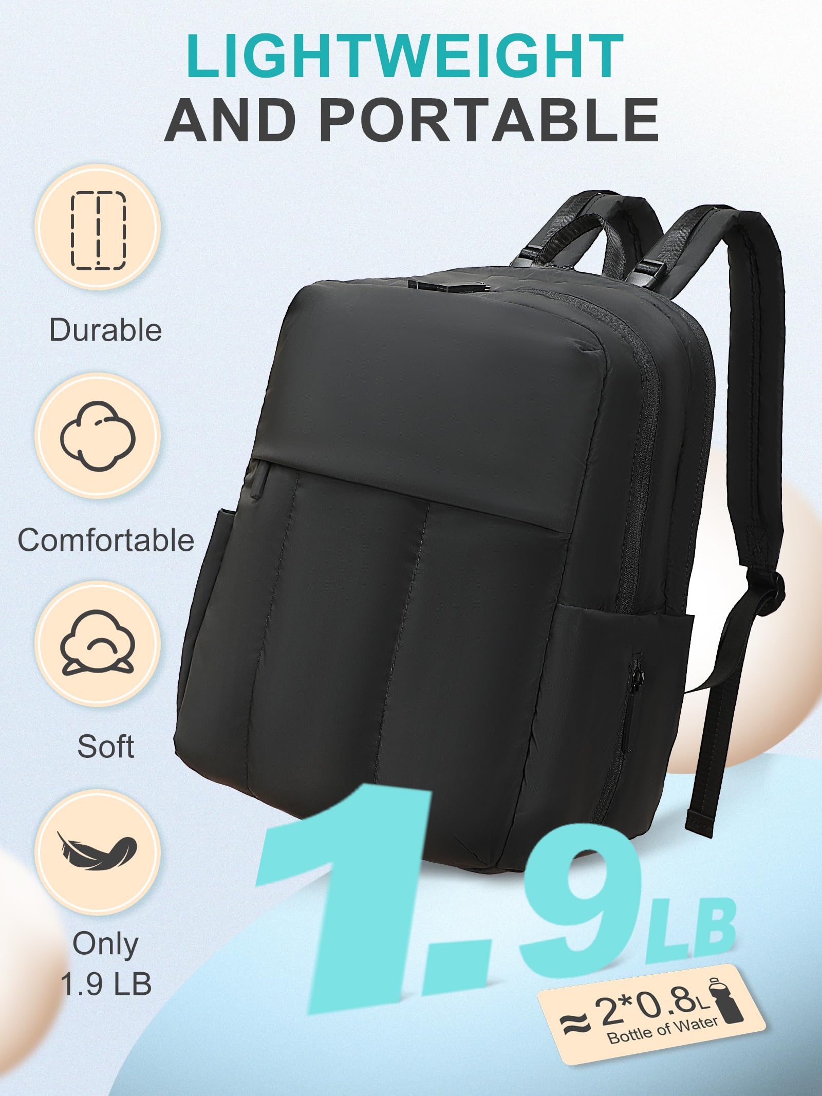 MOMINSIDE Mochila para pañales con 15 bolsillos, bolsa acolchada para bebé para niños y niñas, lista de regalos de bebé, cambiador grande