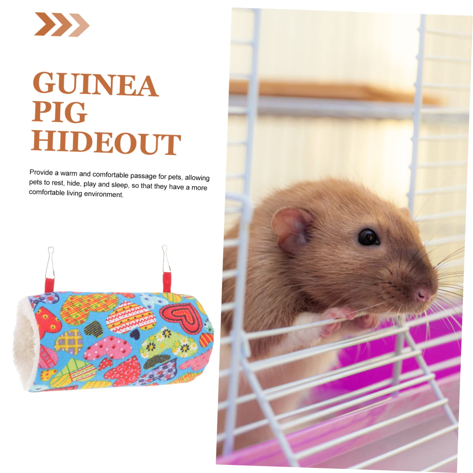 Supvox 5st Papageien-Tunnel-hängematte Guinea-hängematte Igel Spielzeug Haustier Spielzeug Warmes Hamsterhaus Spielzeug Für Igel Hamster Warm Meerschweinchen Spielzeug Für Sittiche Plüsch