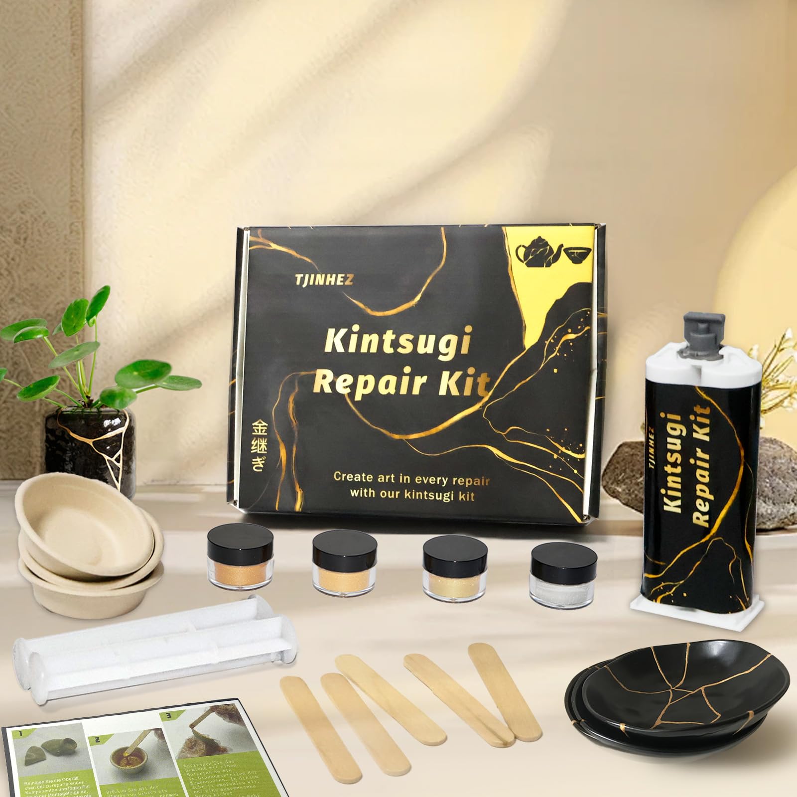 Kintsugi Repair Kit - Gold Ceramic Repair -8