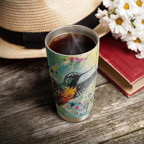 Miniatura 4 de Regalos de colibrí de 20 onzas para los amantes del colibrí, regalos de café para los amantes del café, fresco, divertido, lindo vaso de café de