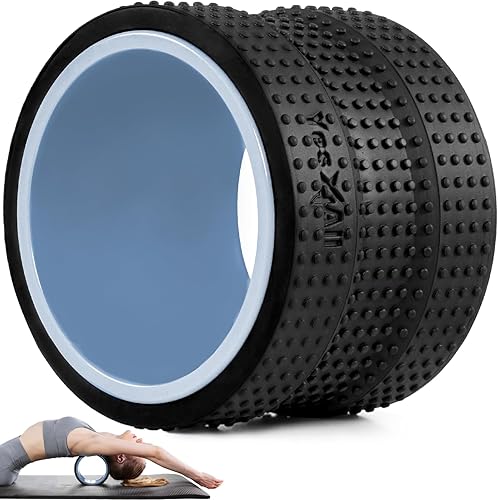 Miniatura 9 de Yes4All Yoga Wheel Roller, 500 lb Capacity Back Cracker Roller for Comfort HIPS & Neck, Available in 6”/10”/12” Sizes Negro - Menta,6 pulgadas -