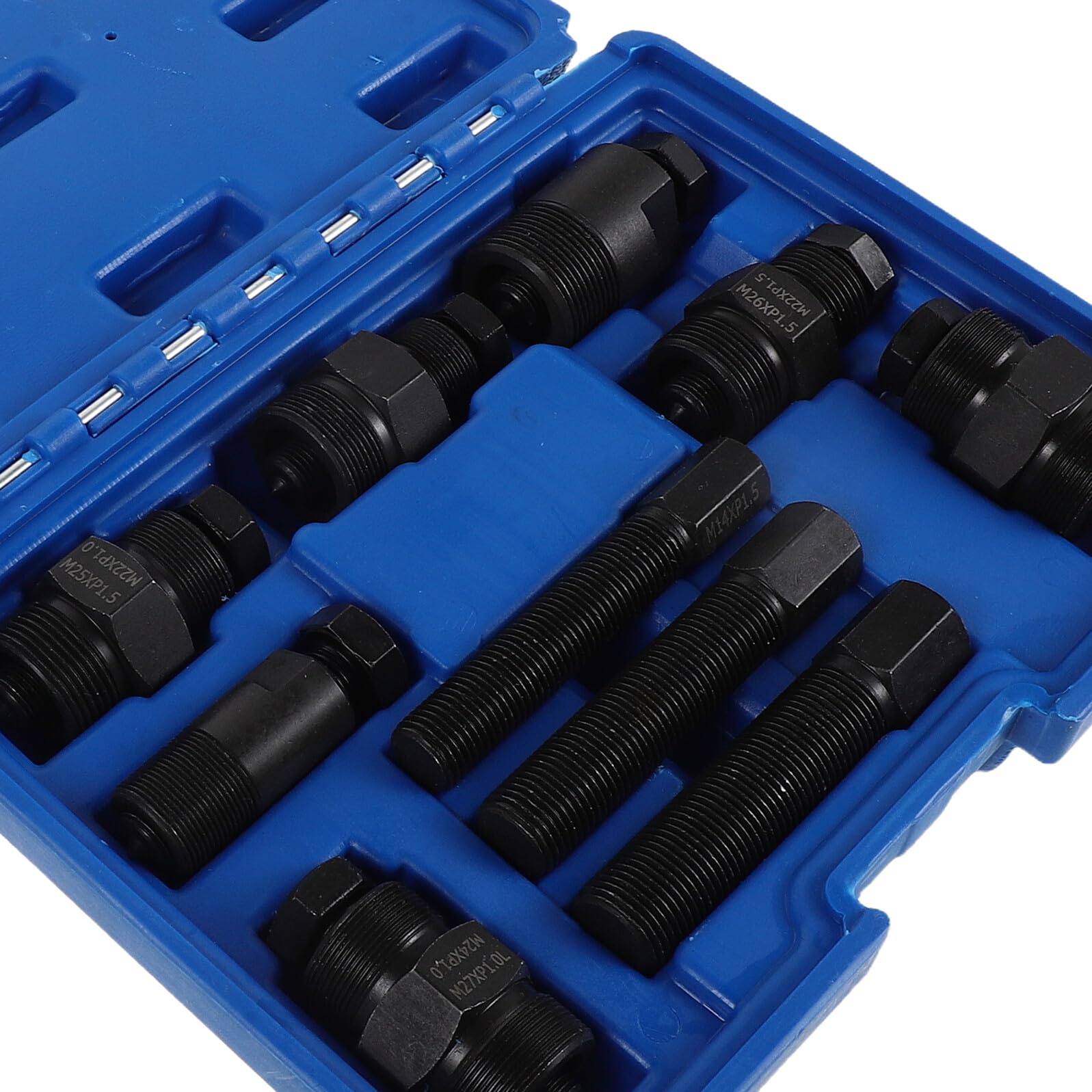 ORFOFE 10 Pezzi Kit Attrezzi per Rimozione Volano Veicoli a Due Ruote in Acciaio al Carbonio Nero, Portatile con Custodia per Officine e Appassionati Fai-da-Te