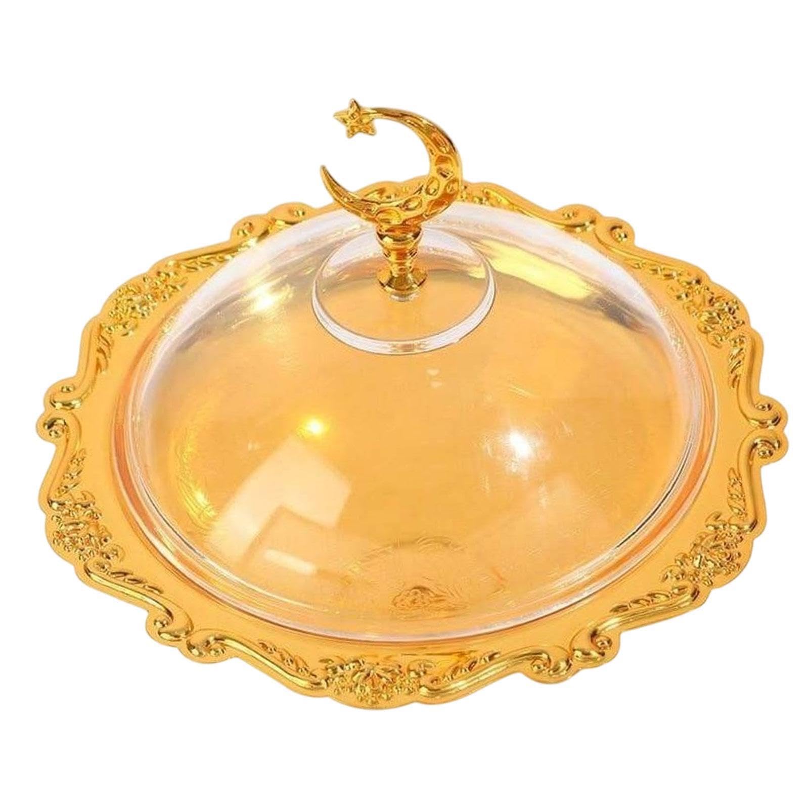 TUXCAXI Beautiful Snack Serving Tray Cake Dome Serving Tray Every Gathering Memorable Stylish Presentation Of Treats Food Plate Acrylic Dish With Dome