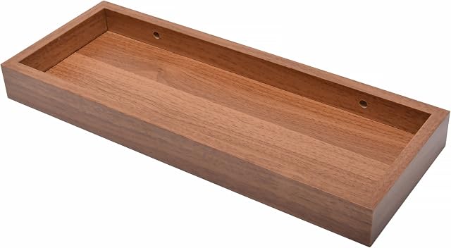 DURAline Wall Shelf with Standing Up Edges-Walnut