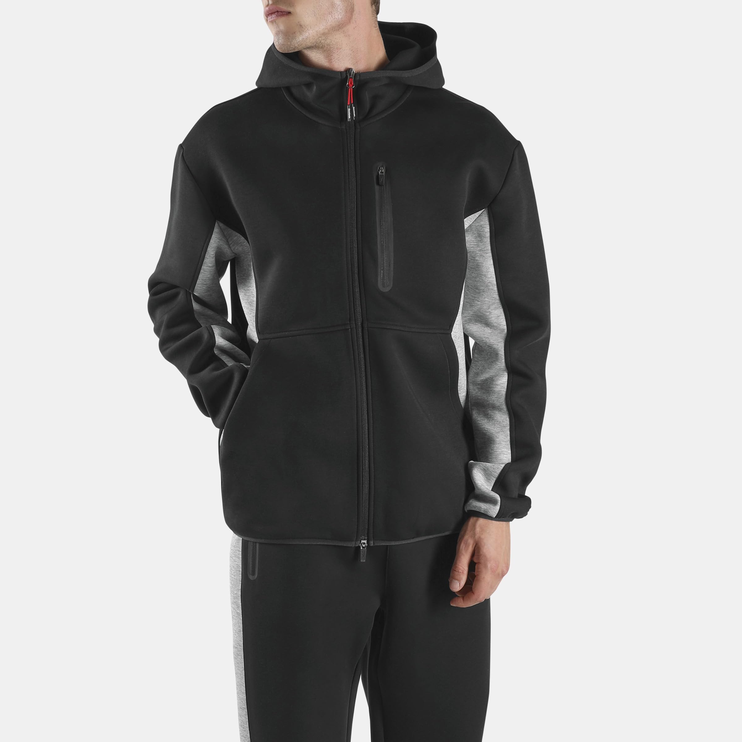 Reebok Men's Noir Zip-Up Hoodie Dreamblend Spacer