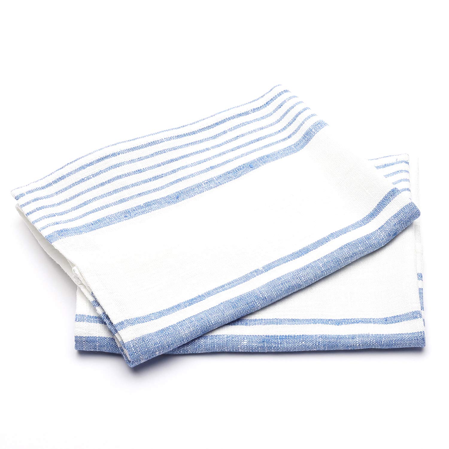 Linenme Blue 47 X 65 Cm Linen Tuscany Hand And Guest Towels, Set Of 2,