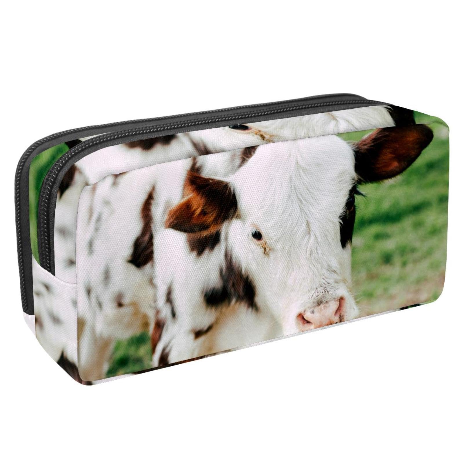 Eslifey Pencil Case, Cow in The Farm Large Capacity Pencil Pouch Stationery Pen Bag