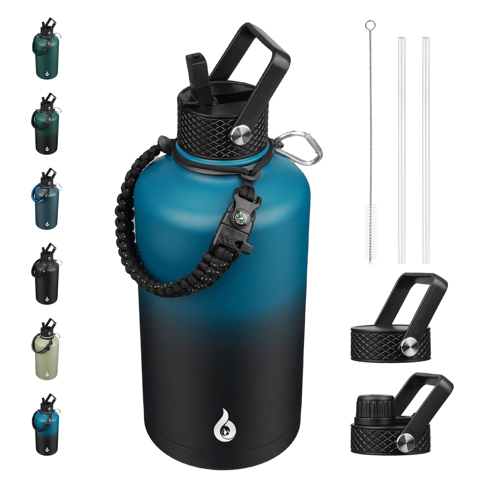 BJPKPK 87oz Insulated Water Bottle with Straw Lid Stainless Steel Water Jug