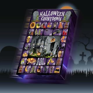 Halloween Advent Calendar 2023, Halloween Countdown Calendar, Halloween Countdown Sign, 30 Days DIY Countdown To Halloween Decor With Beautifully Illustrated