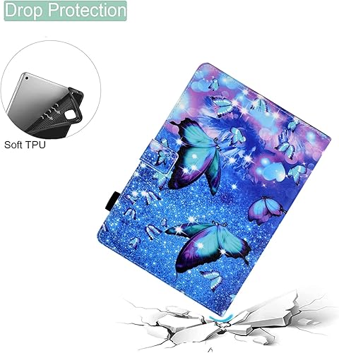 Miniatura 2 de Funda universal para tablet Android de 10 y 10.1 pulgadas, funda con soporte de visión multiángulo, funda protectora de piel sintética premium para