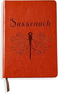 LBWCER Outlander Notebook A5 Lined with Leather Notebook Outlander Highlander Fans with Dragonfly Notebook Dragonfly Fans Notebook Office Gifts From Colleagues(Sassenach 2)