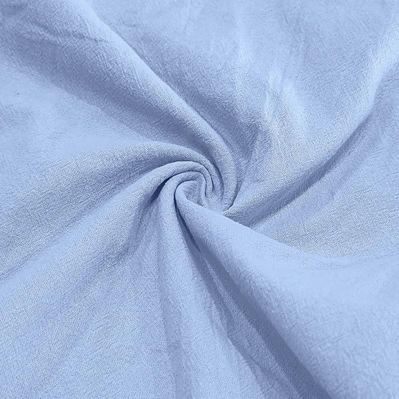 Men's Linen Shirt - Short Sleeve Button Down Collar Solid Casual Shirts with Pocket for Vacation Business - Image 6