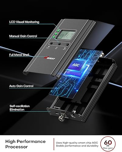 Miniatura 6 de Hiboost Amplificador de señal de teléfono celular para el hogar y la oficina, aumenta 5G y 4G LTE hasta 4,000 pies cuadrados para Verizon AT&amp;T y
