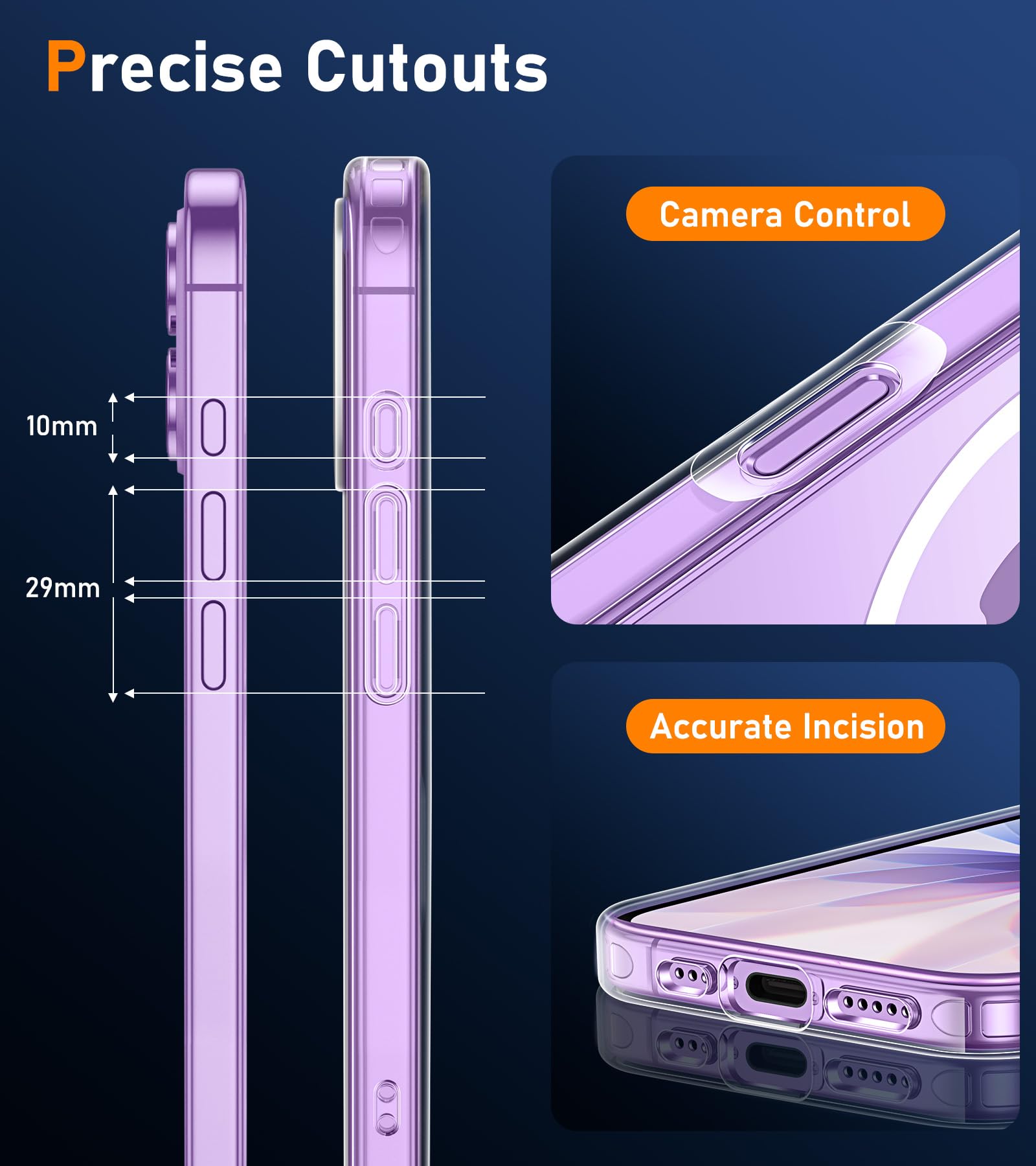 ivencase 5 in 1 Magnétique Coque pour iPhone 17 avec 2 Verres Trempés et 2 Caméra Protecteur, Compatible MagSafe Dos Anti Rayures Coque Antichoc TPU Bumper Coque pour iPhone 17 6,3" - Transparent