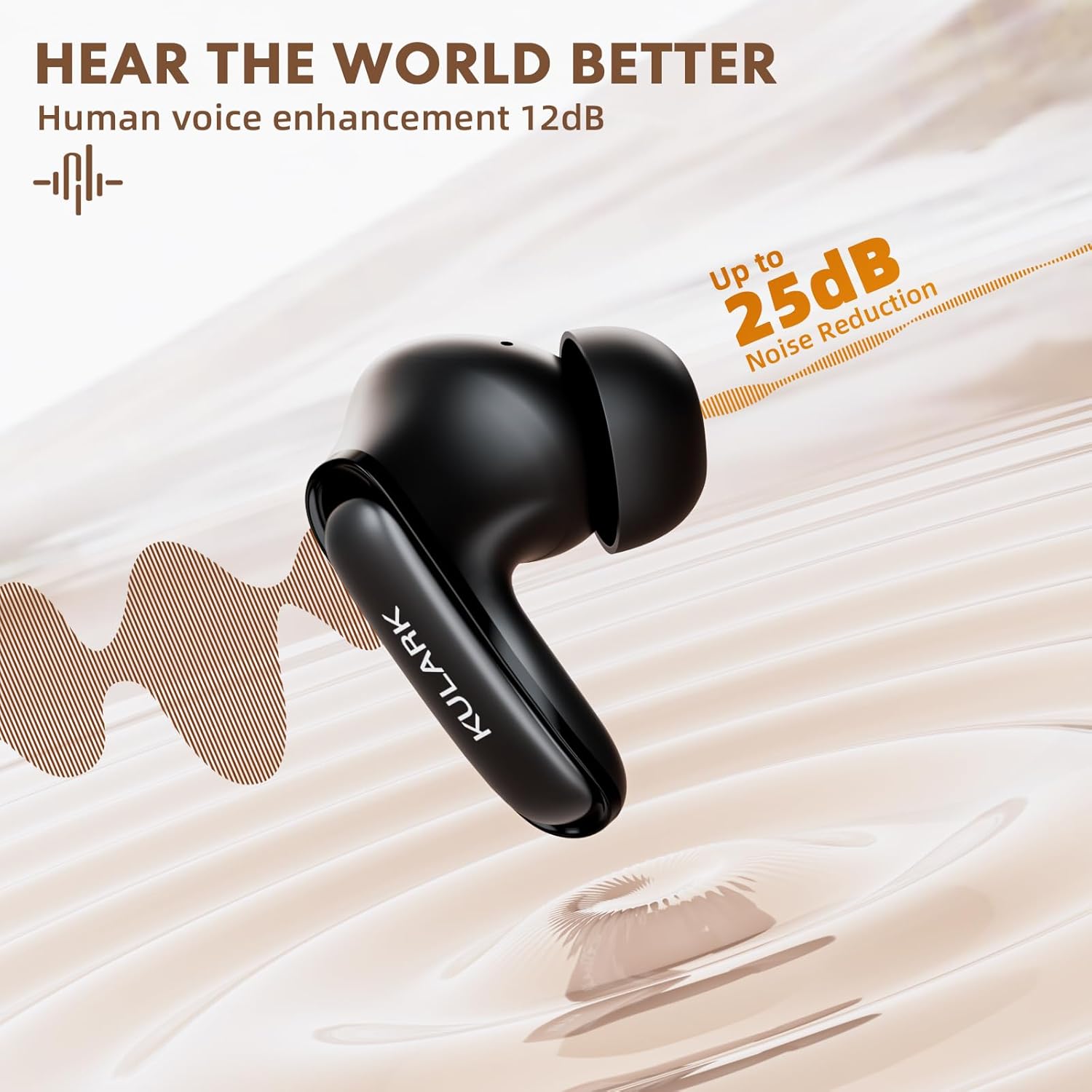 Kulark basic Hearing Aids, Rechargeable Bluetooth OTC Hearing Aids for Seniors with AI Noise Cancellation, Superior Sound Quality Smart, Bluetooth Enabled & App Control - Image 2