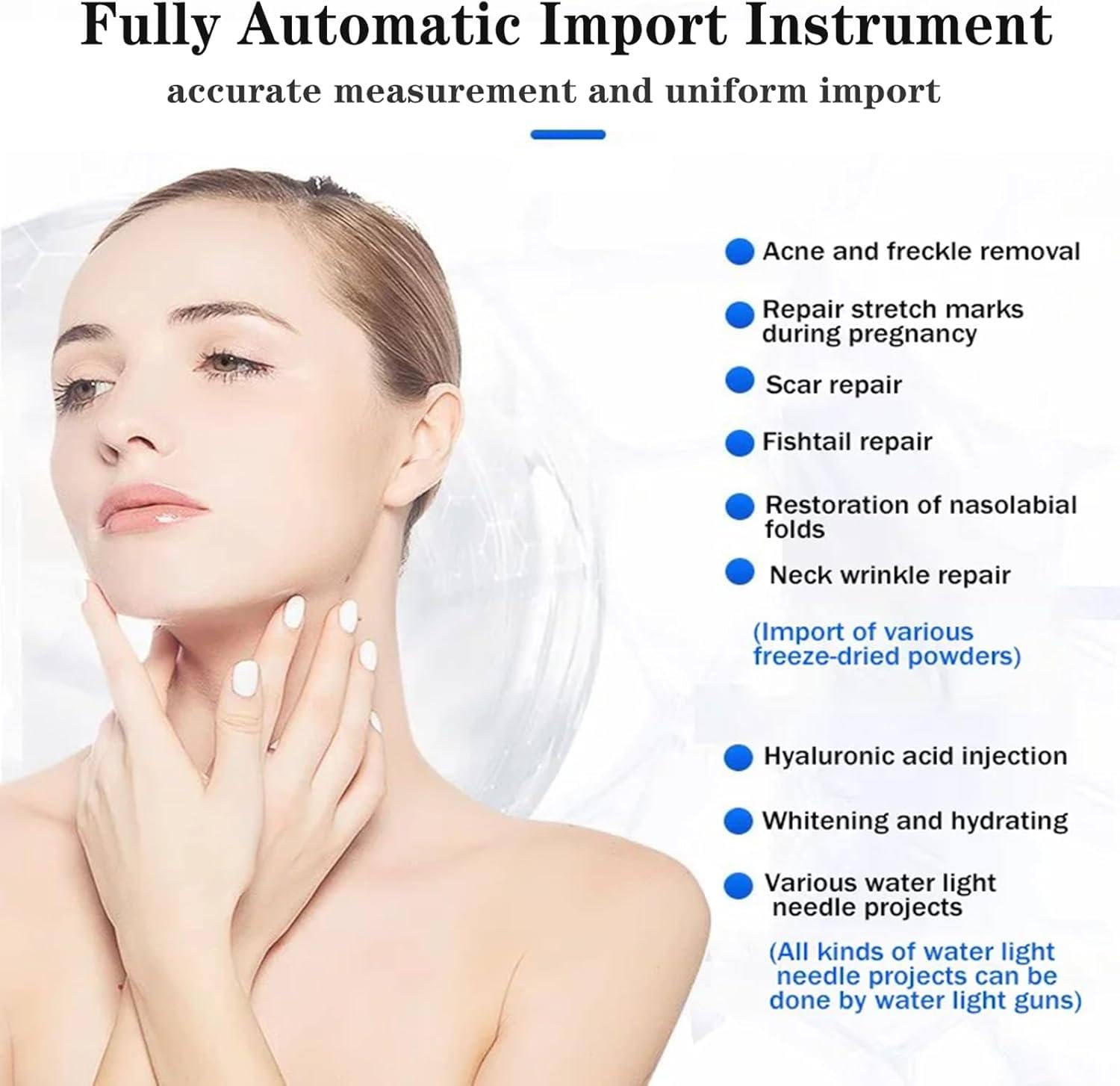 Dispositivo De Tratamiento De La Piel con Inyector Mesogun, Instrumento De Belleza para Eliminar Arrugas, Inyector De Agua, Mesoterapia, Presión De Vacío, Meso-Gun