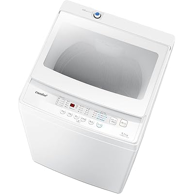 COMFEE’ 洗濯機 5.5kg 透明ガラスドア 全自動 槽洗浄 予約機能 コンパクト 風乾燥 1-3人用 一人暮らし 5.5キロ スピードコース ステンレス …
