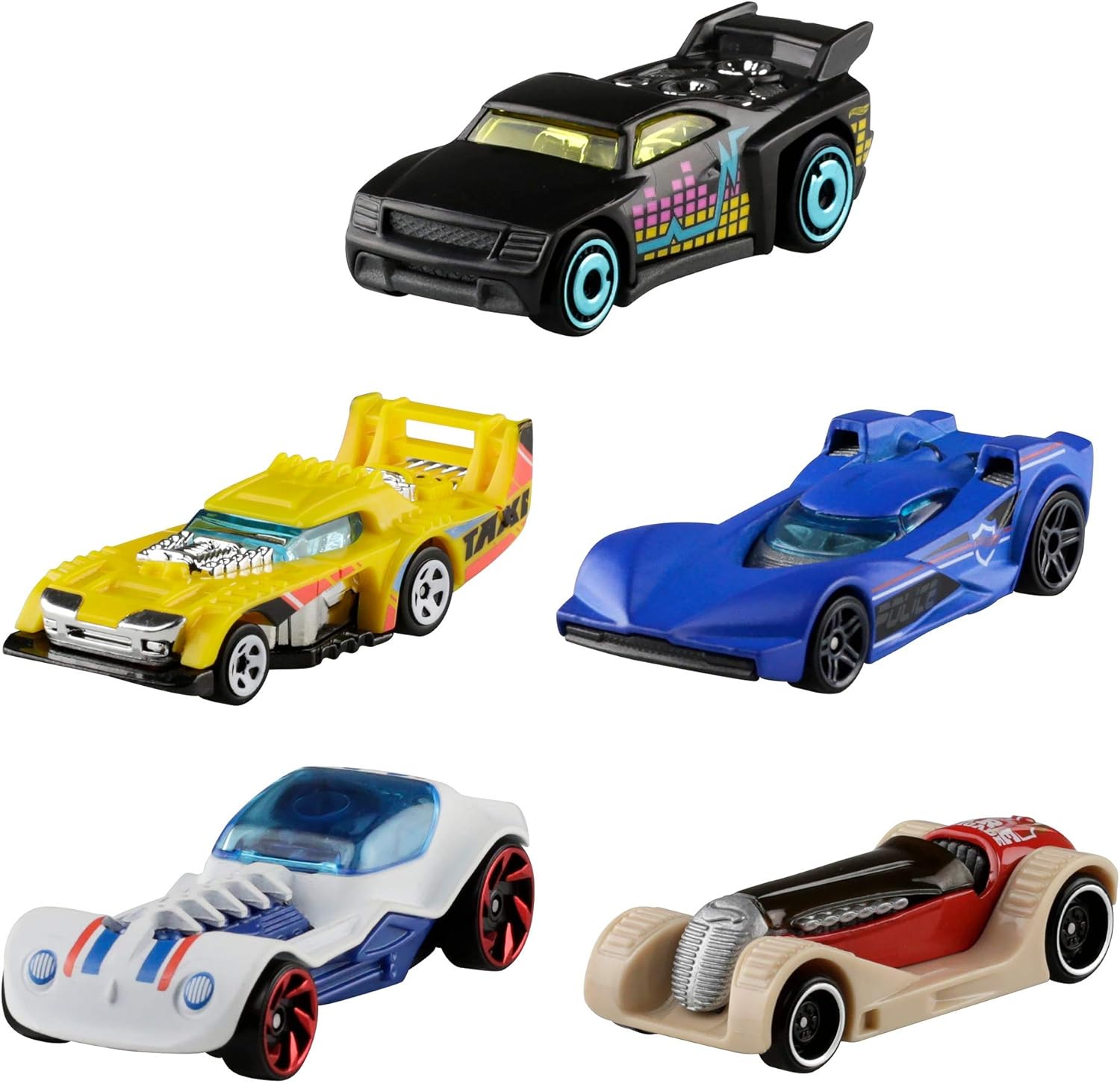 Hot Wheels Track Bundle City Track Builder X-Raycers 5-Pack 1:64 Scale Die-Cast Cars Collectors of All Ages Colorful Graphics Exclusive Great Gift Idea 3 Years and Older