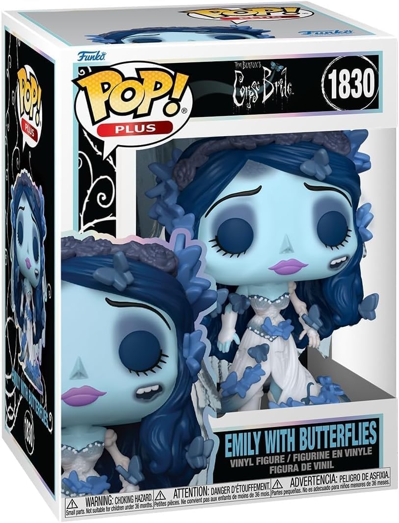 POP Plus Movies: The Corpse Bride - Emily with Butterflies Funko Vinyl Figure (Bundled with Compatible Box Protector Case), Multicolor, 3.75 inches