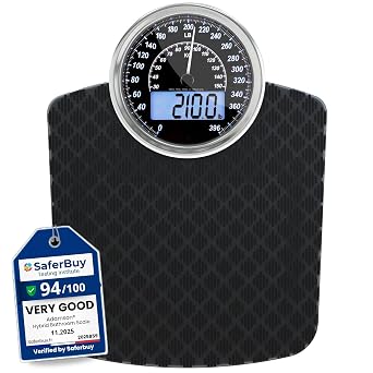 Hybrid Bathroom Scales, Analogue and Digital Display, Accurate to 396 lb