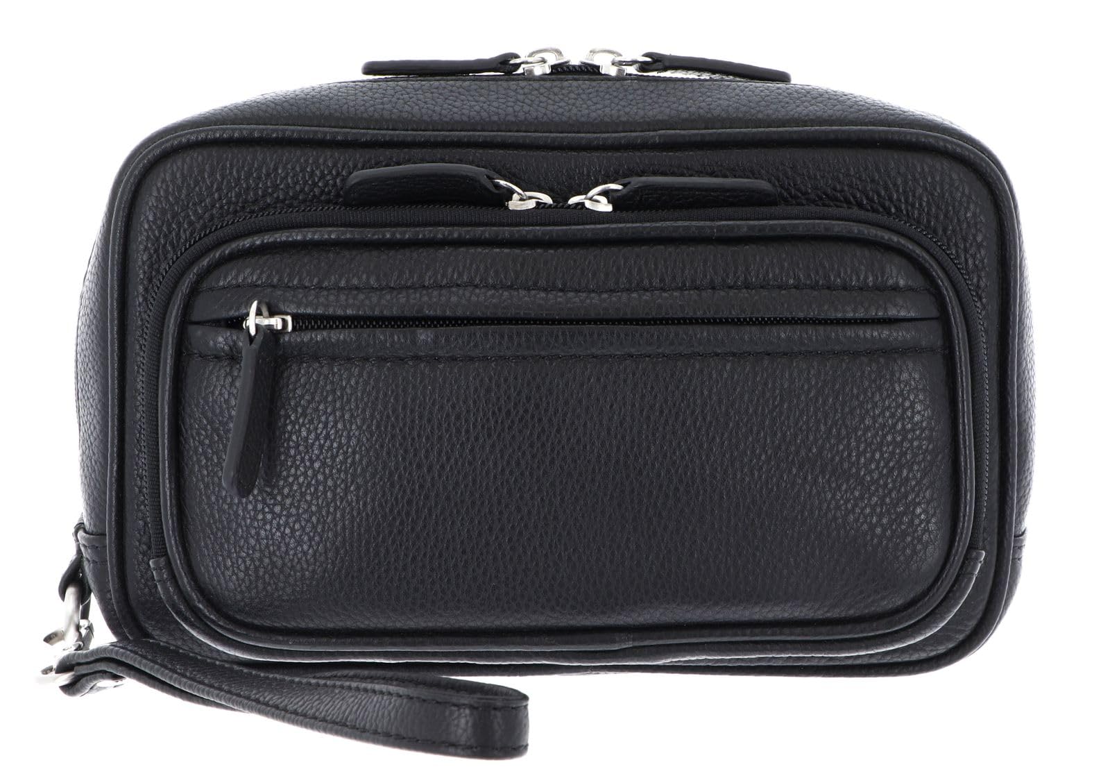 Leonhard Heyden Leder Handgelenktasche Berlin Herrentasche 7358 Schwarz