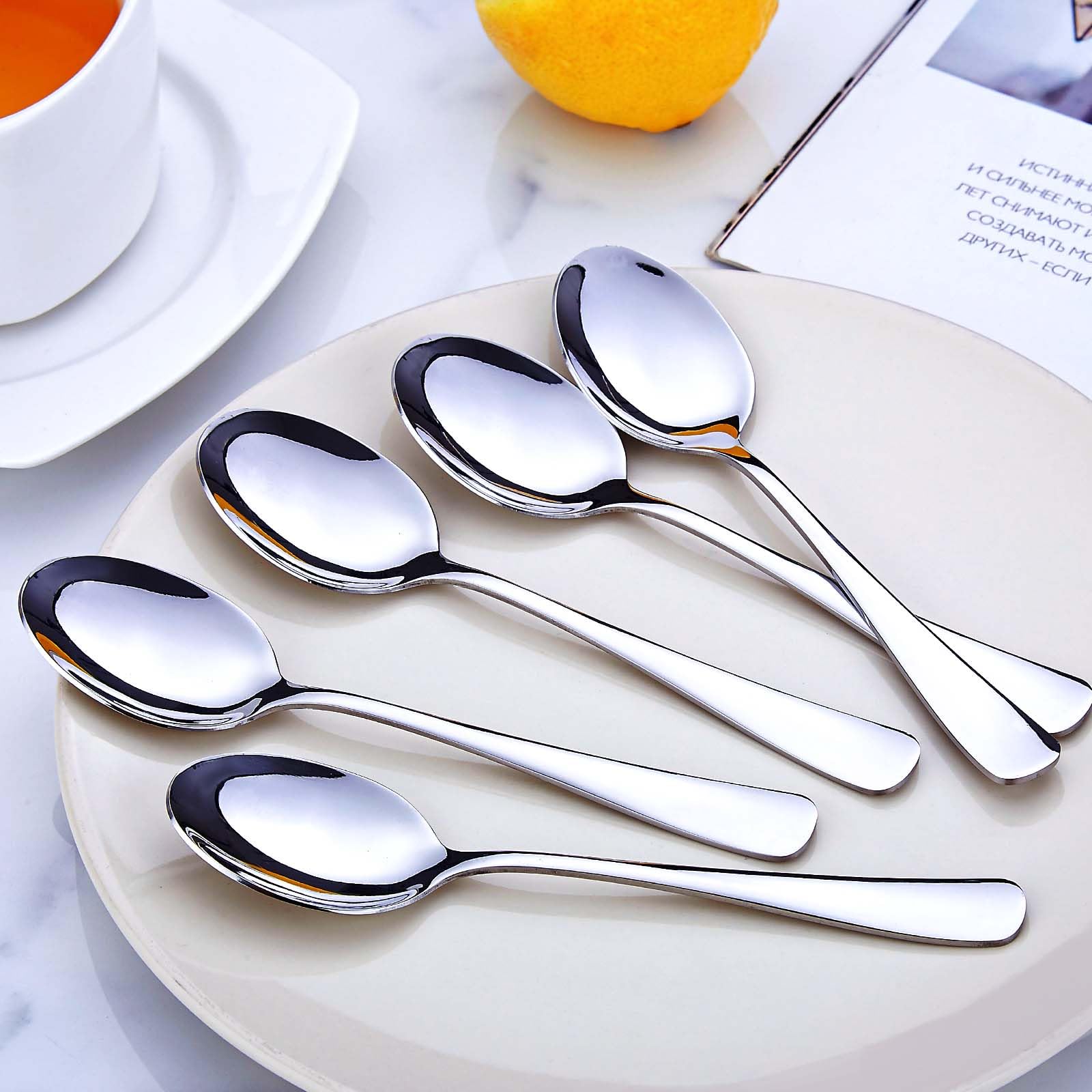 Teelöffel 36er Set, PionStar Edelstahl kaffeelöffel Set, (5,5"/14cm) Spülmaschinenfest, latte macchiato löffel/espressolöffel/kleine löffel/Dessertlöffel für Zuhause/Küche/Restaurant