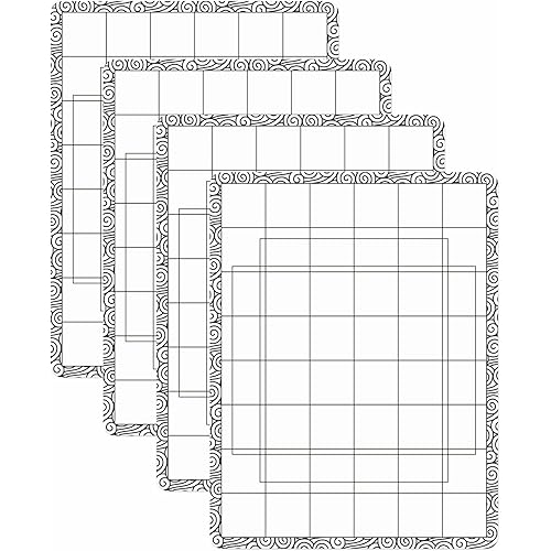 4 PCS Sticky Non-Slip Flexible Gridded Stamp Mats Grid Sheets Low Stick Mat Multi-Use Low Tack Mat,Stick and Stamp Adhesived Sheet Scrapbooking Craft Accessory