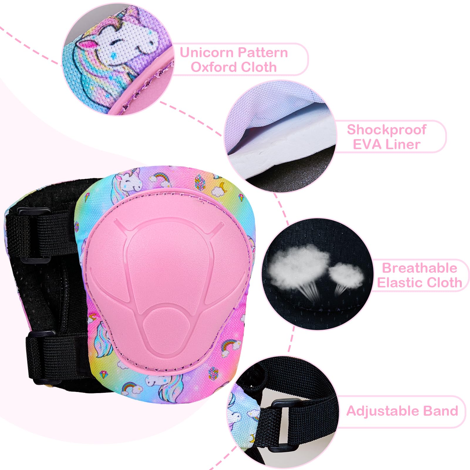 Ensemble de Protections Enfant 6 en 1 Réglables Protection Roller Skateboard