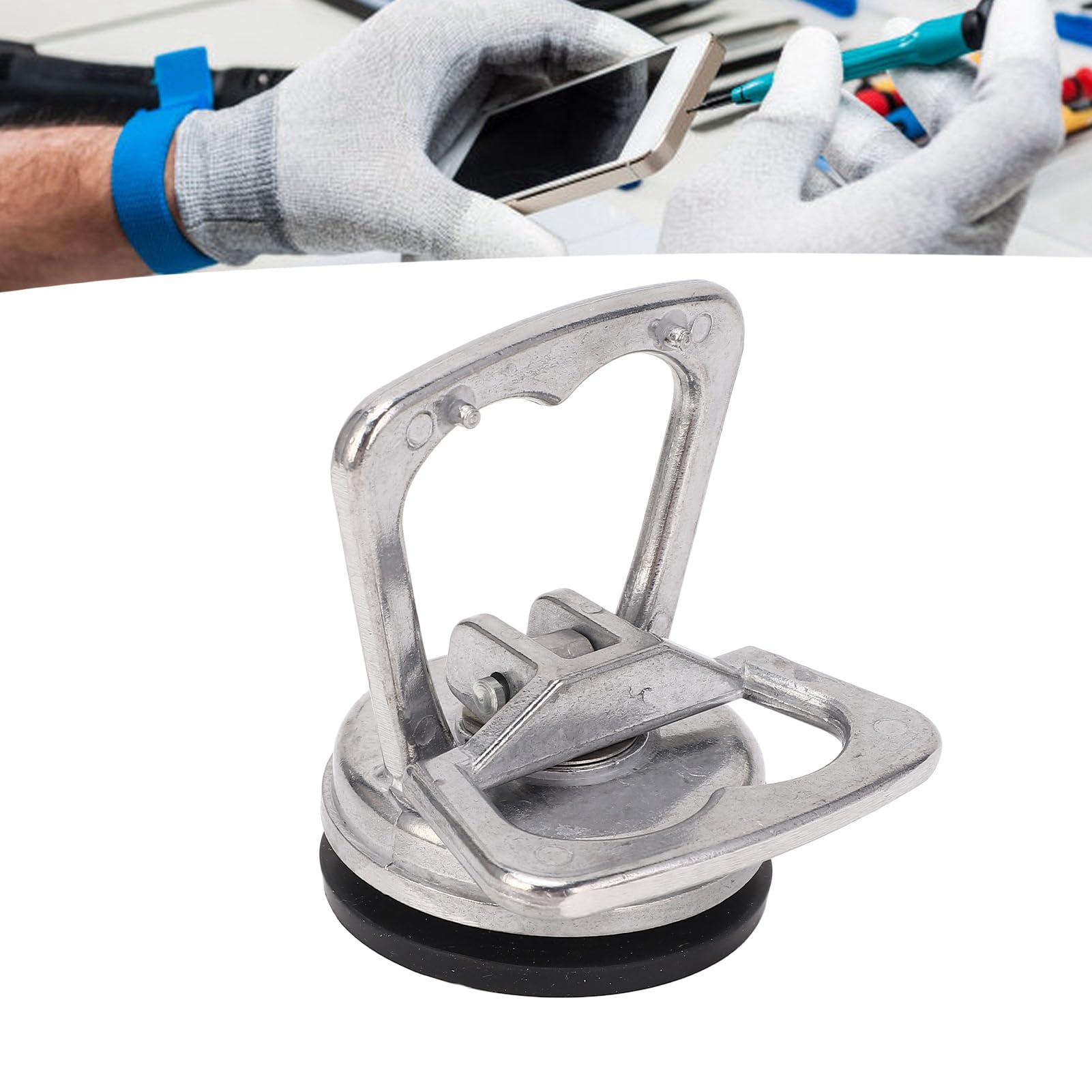 Klanata Heavy Duty Glass Suction Cup with Strong Absorption, Vacuum Plate Puller for Ceramic Tile, Wooden Floor, and Car Bent Glass, Long lasting Pulling Tool for Construction