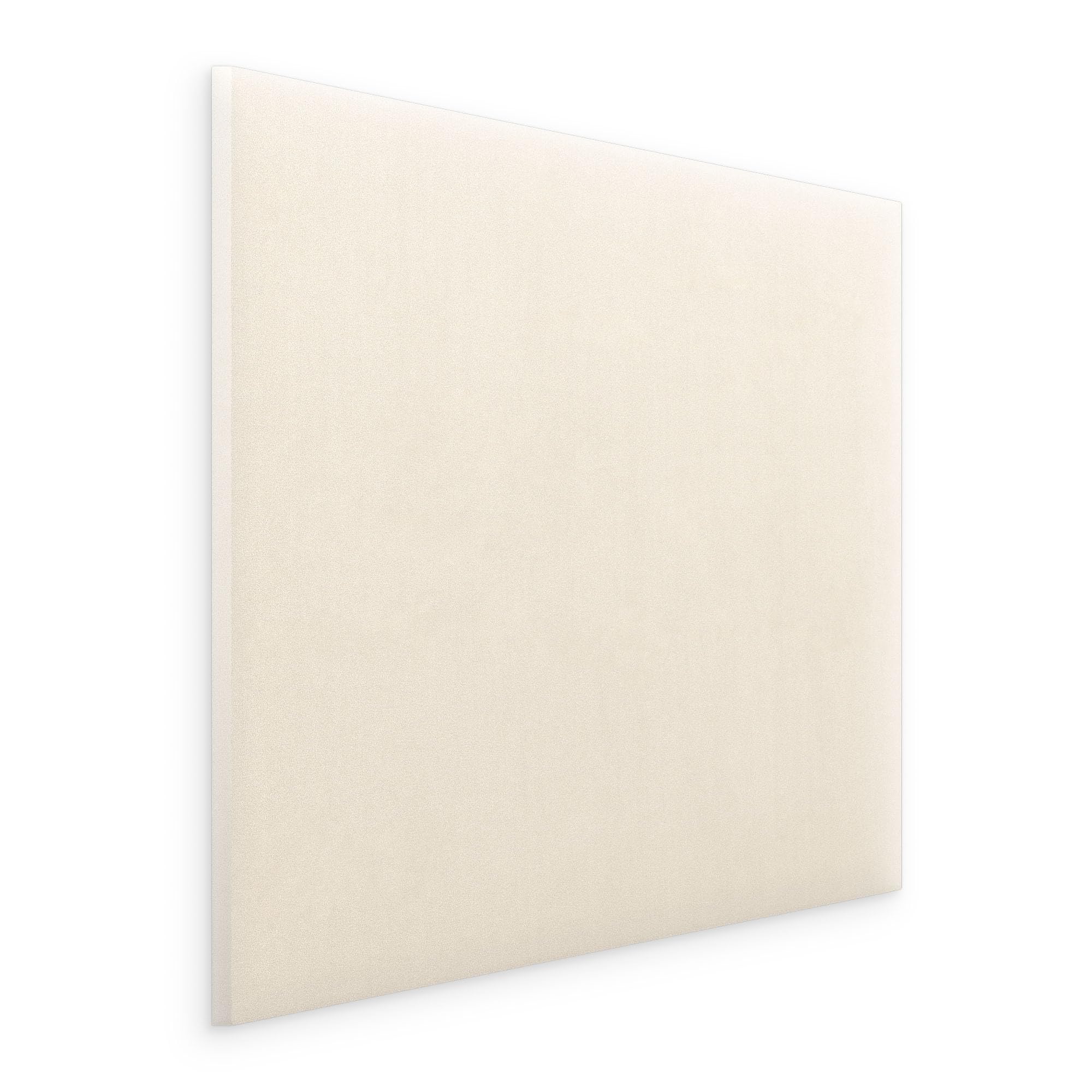 murando - Wall cushion as a headboard for a bed Square Velvet Premium 40x40 cm - Padded wall panel wall decoration for bedroom living room children's room - cream