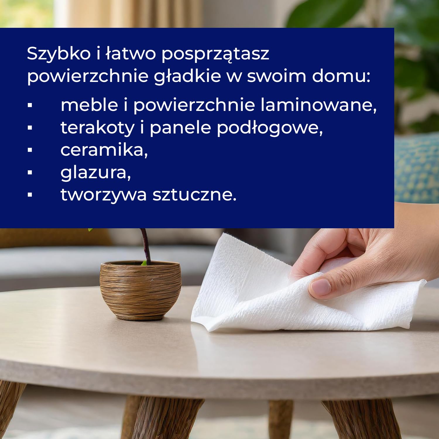 Presto Uniwersalne ściereczki do czyszczenia Magnolia – do gładkich powierzchni – szybkie i skuteczne czyszczenie – meble, terakota, panele, płytki – zapach kwiatów – 72 sztuki