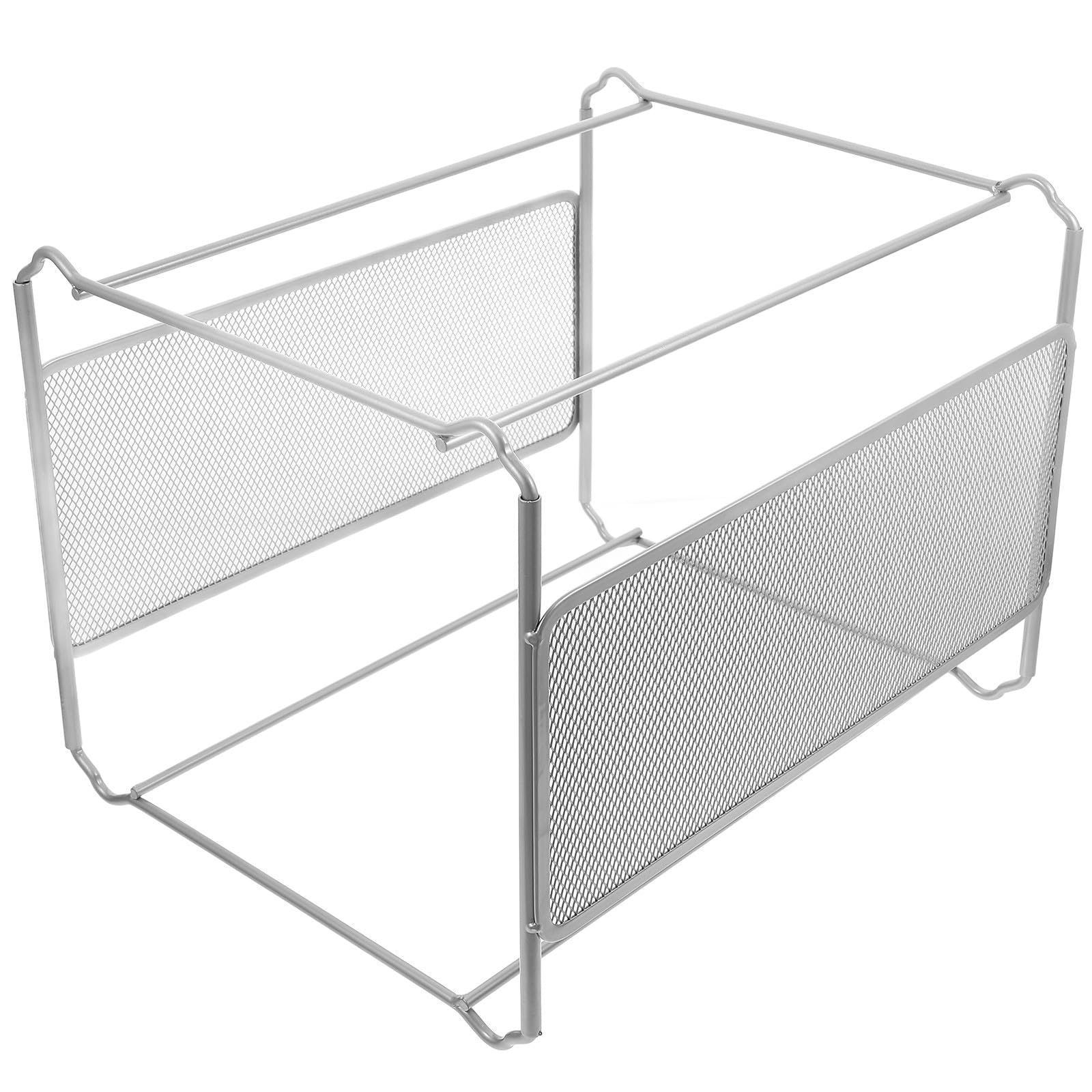A4 Hängeregistratur aus Eisen mit Drahtgitter, Silber, 32,5x28,5x24,5cm