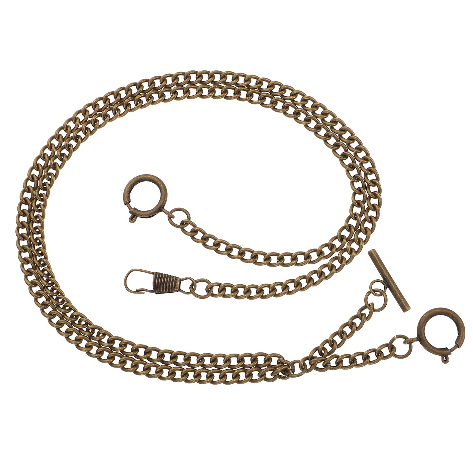 Chaîne De Montre De Poche - Lot De 3 Chaînes Métal Rétro, Pour Costume, Ceinture Ou Décoration (35 Cm)