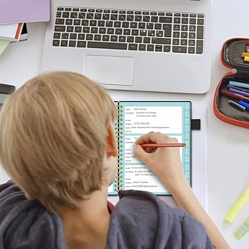 Miniatura 6 de Regolden-Book Libreta de direcciones con pestañas alfabéticas, organizador de direcciones de tapa dura para contactos de registro, agenda telefónica