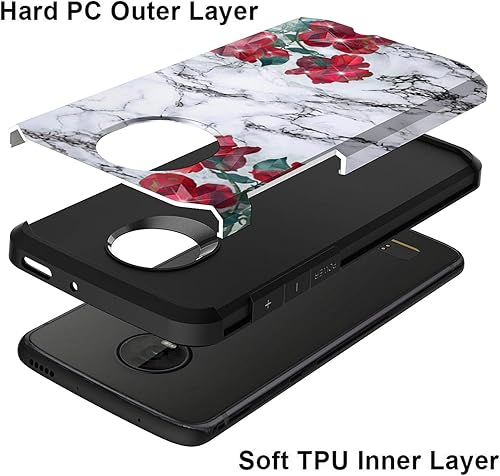 Miniatura 2 de Rosebono - Funda compatible con Motorola Moto Z4Z4 Play, delgada, híbrida, a prueba de golpes, funda de armadura gráfica para Motorola Moto Z4Z4