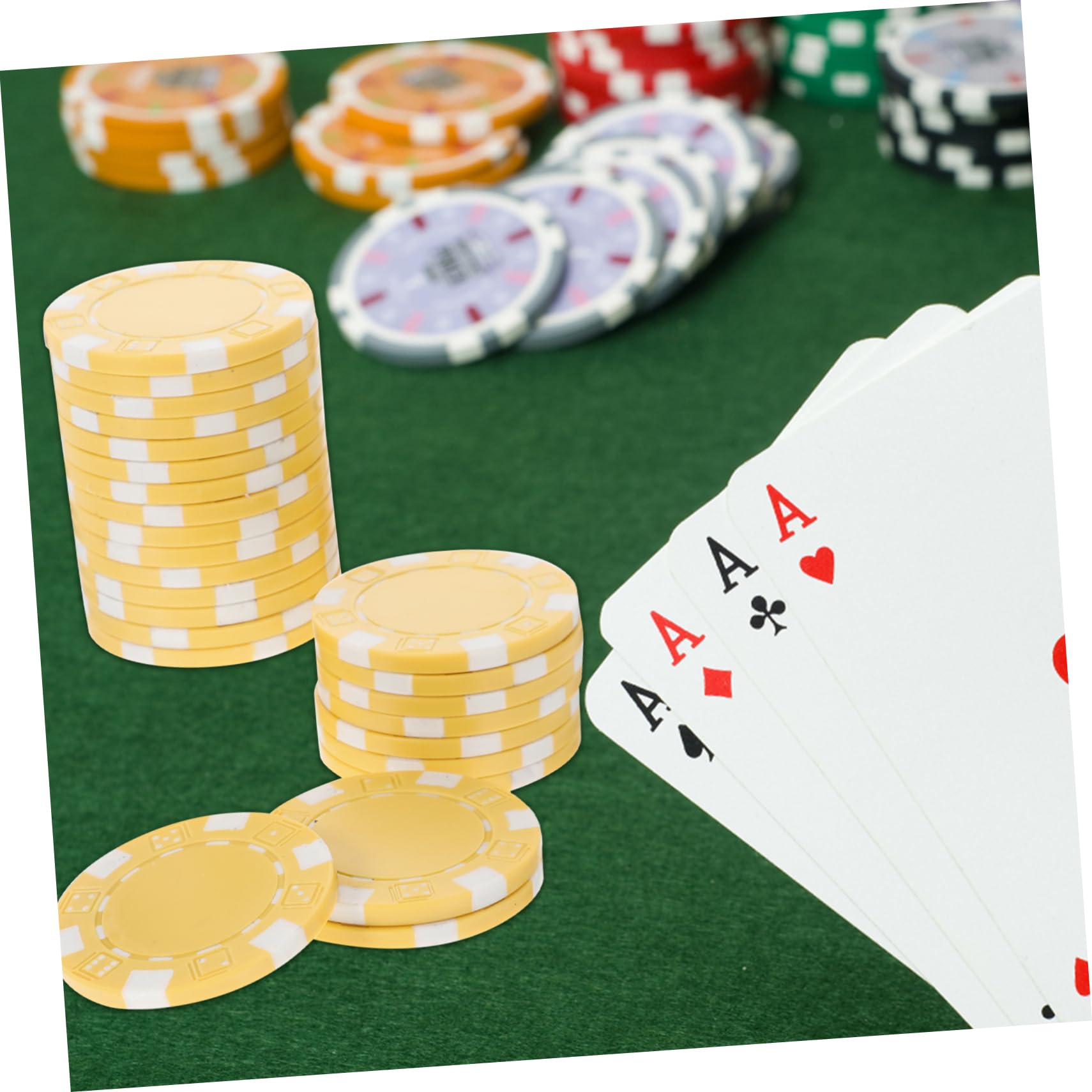 50pezzi Fiches Da Poker Piccole in Plastica Accessori Per Fiches Da Per Poker e Giochi Carte