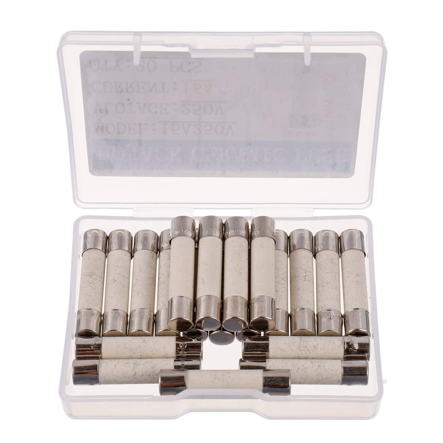 Fusibili In Vetro SeKi 16A - Confezione Da 10 Pezzi, 6x30 Mm, 250V, A Spegnimento Lento