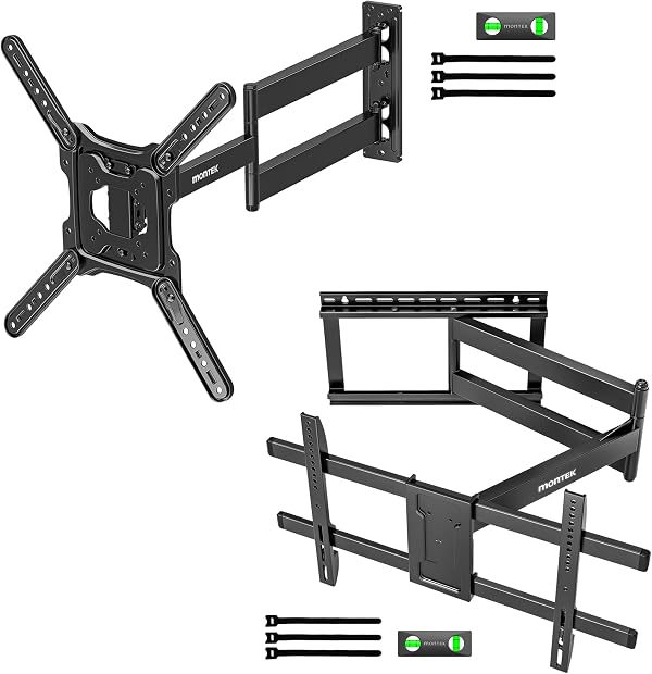 monTEK Long Arm TV Wall Mount for Most 23-65 Inch & Long Arm TV Wall Mount for Most 43-80 Inch