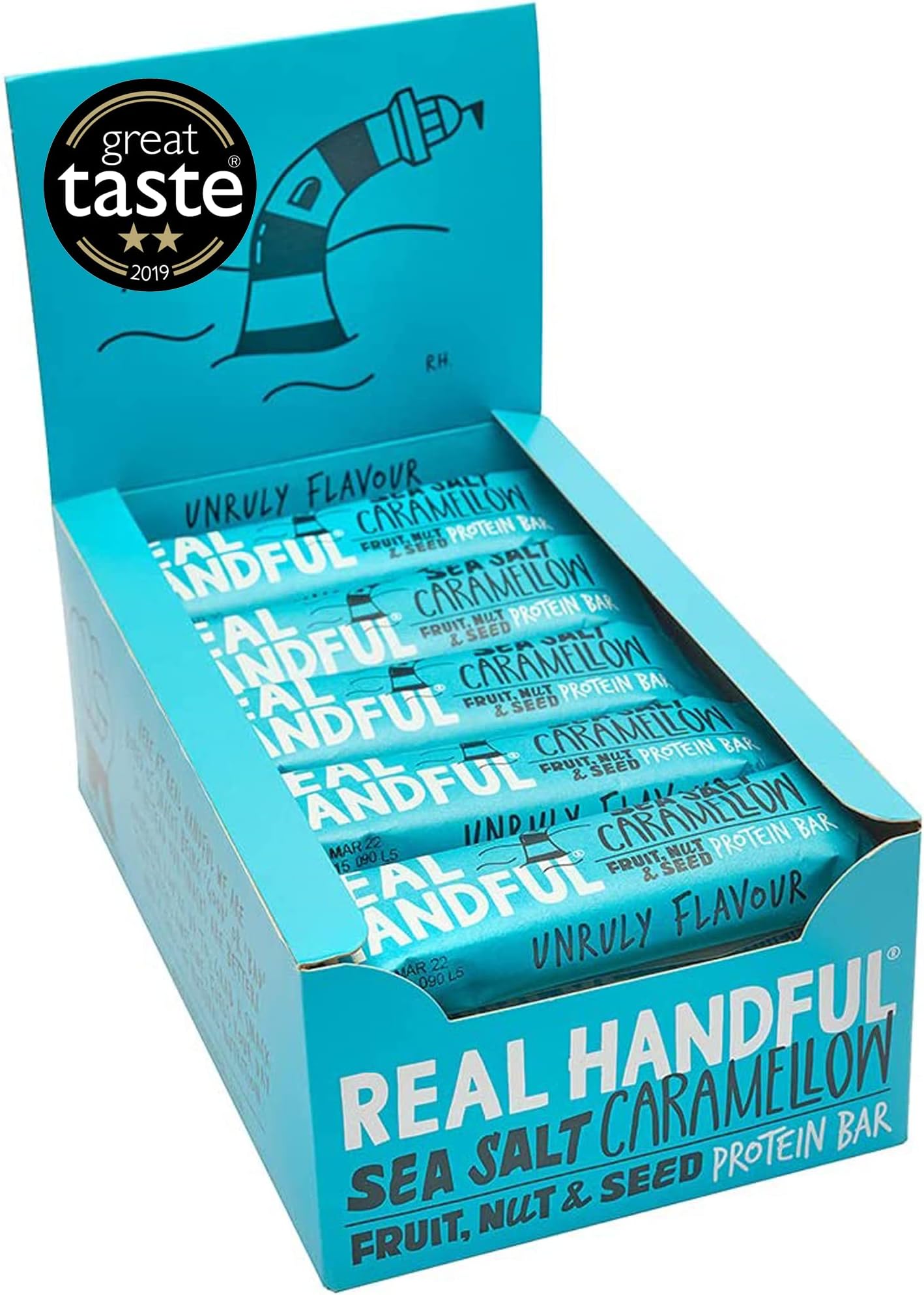 Real Handful Sea Salt Caramellow Plant 20 Protein Bars