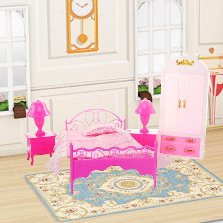 Amazon | Generic 4x 1:6 1:12 ドールハウス寝室モデル