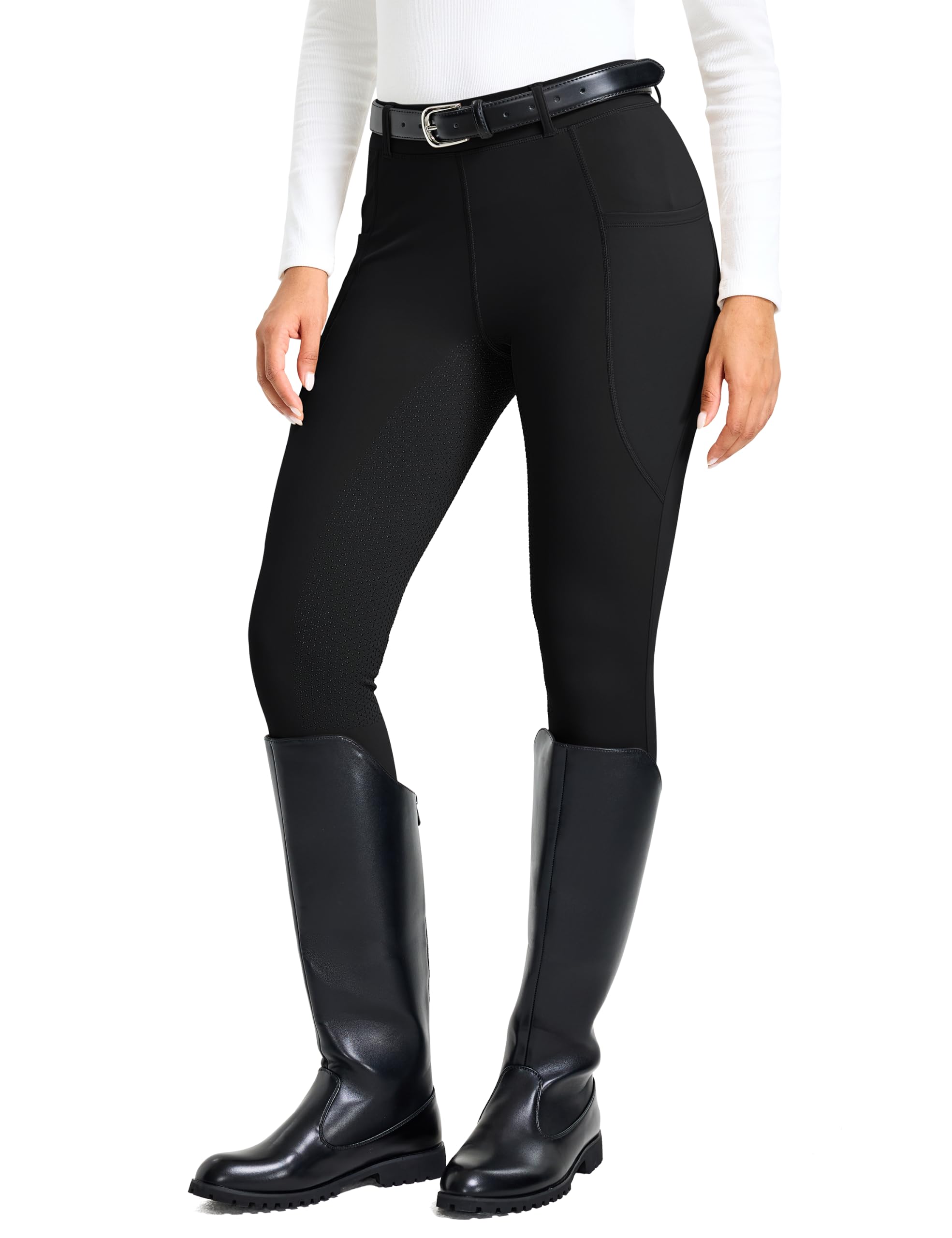 MoFiz Winterreithose Damen Thermo-gefüttert mit Silikon-Vollbesatz EU S-2XL