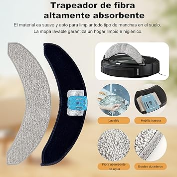 iRobacc 17 accesorios para iRobot Roomba Combo j7+/j7 plus/j9+/j9 plus/10 MAX robot aspirador, 2 cepillos de rodillos, 4 cepillos laterales, 3 bolsas de aspiradora, 3 filtros HEPA, 3 toallitas, 14