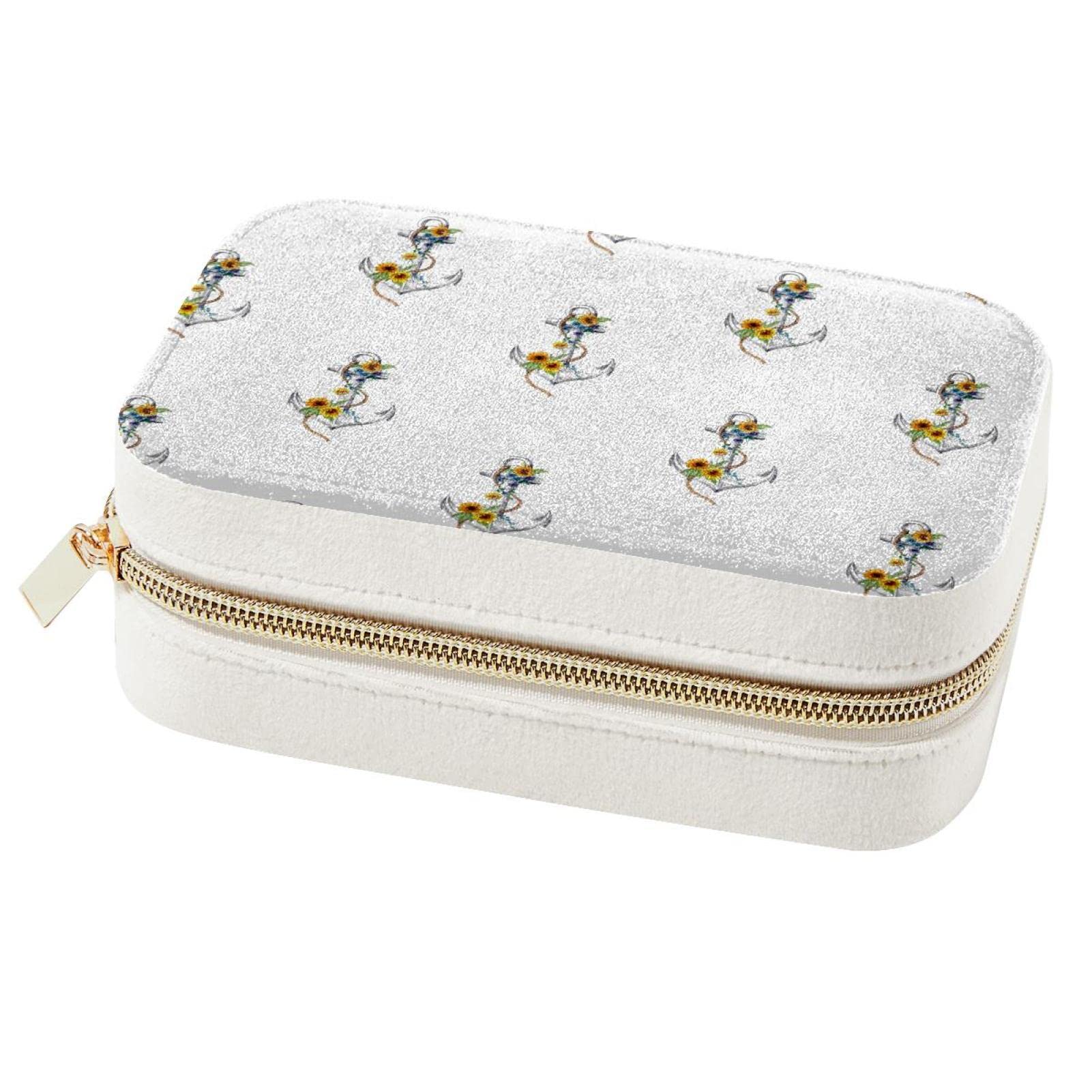 Boîte à bijoux portable Anchor pour voyage, rangement boucles filles