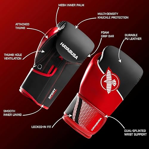 Miniatura 6 de Hayabusa Guantes de boxeo deportivos para hombres y mujeres, soporte de muñeca de doble punta, acolchado de espuma de densidad múltiple, ajuste